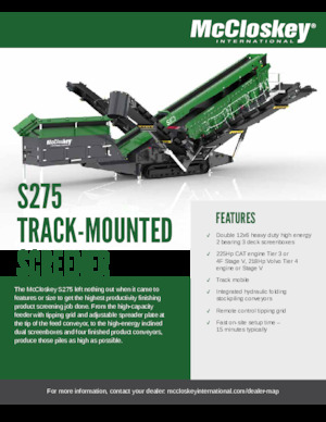 Mobil rosták McCloskey S275