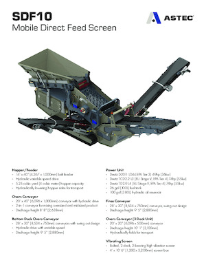 Mobil rosták Astec SDF10