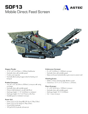 Mobil rosták Astec SDF13