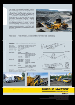 Mobil rosták Rubble Master TS3600