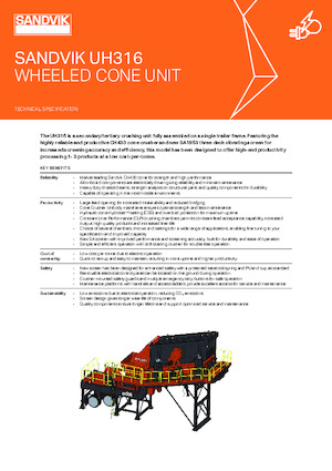 Mobil rosták Sandvik UH316