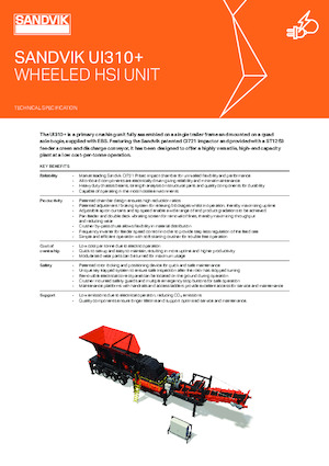Mobil rosták Sandvik UI310+ HSI