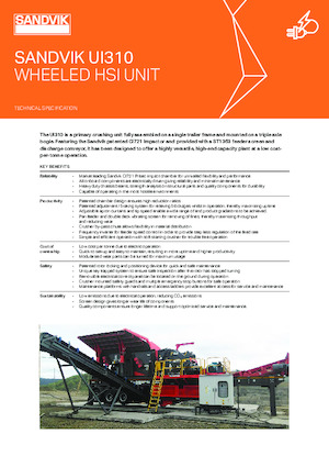 Mobil rosták Sandvik UI310 HSI