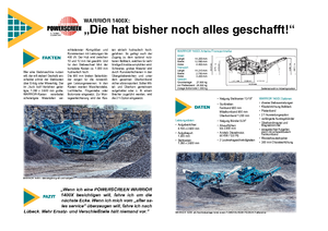 Mobil rosták Powerscreen Warrior 1400 X