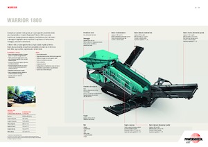 Mobil rosták Powerscreen Warrior 1800