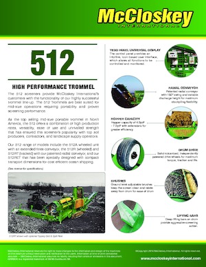 Mobil dobrosták McCloskey 512RET