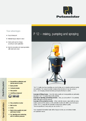 Habarcskeverő szivattyúk Putzmeister P 12 