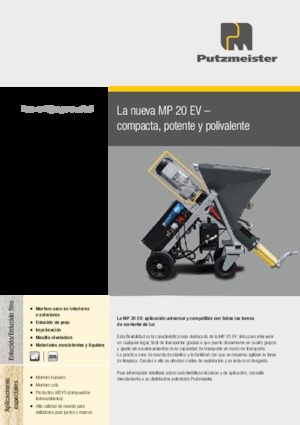 Habarcskeverő szivattyúk Putzmeister MP 20 EV