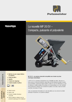 Habarcskeverő szivattyúk Putzmeister MP 20 EV