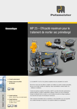 Habarcskeverő szivattyúk Putzmeister MP 25 