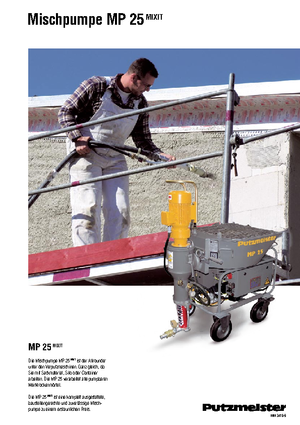 Habarcskeverő szivattyúk Putzmeister MP 25 Mixit JP-WP/D5K
