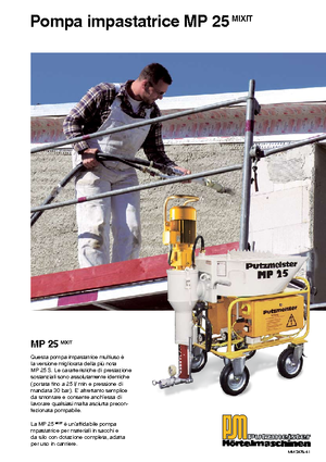 Habarcskeverő szivattyúk Putzmeister MP 25 Mixit JP-WP/D5K
