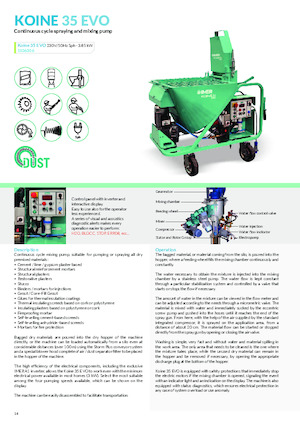 Habarcsszóró és -továbbÍtó gépek Imer Koine 35 G Evo