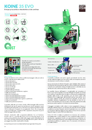 Habarcsszóró és -továbbÍtó gépek Imer Koine 35 Evo