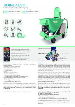 Habarcsszóró és -továbbÍtó gépek Imer Koine 4 Evo