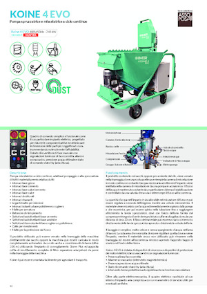 Habarcsszóró és -továbbÍtó gépek Imer Koine 4 Evo