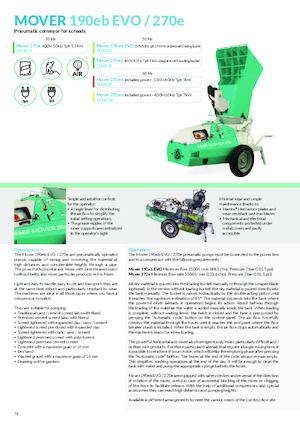 Habarcsszóró és -továbbÍtó gépek Imer Mover 270eb WT