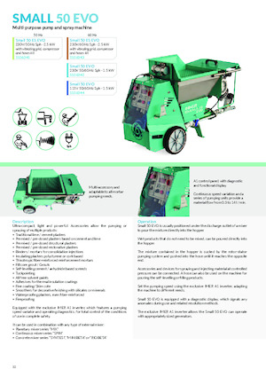 Habarcsszóró és -továbbÍtó gépek Imer Small 50 Evo