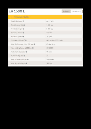 Marófejek kotrógéphez Epiroc ER 1500L