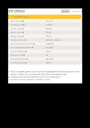 Marófejek kotrógéphez Epiroc ER 1500xl