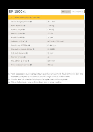 Marófejek kotrógéphez Epiroc ER 1500xl