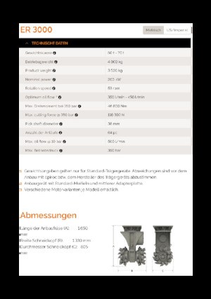 Marófejek kotrógéphez Erkat ER 3000