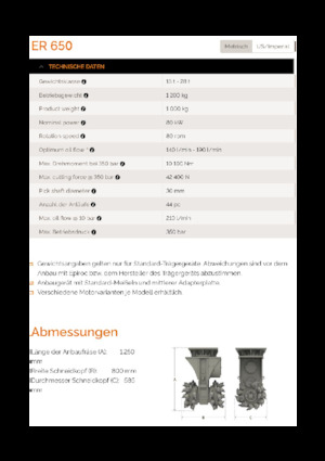 Marófejek kotrógéphez Erkat ER 650