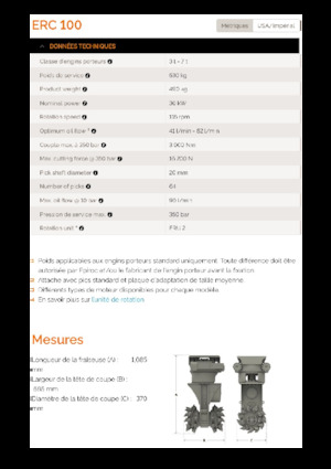 Marófejek kotrógéphez Erkat ERC 100