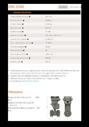 Marófejek kotrógéphez Erkat ERC 1700