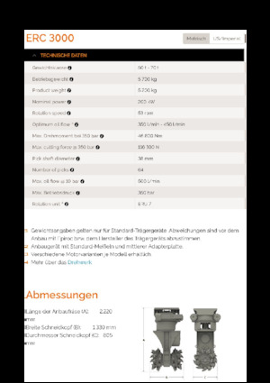 Marófejek kotrógéphez Erkat ERC 3000