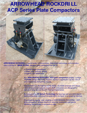 Tömörítők kotrógépekhez Arrowhead ACP 550