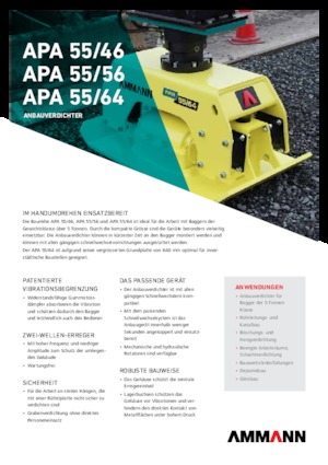 Tömörítők kotrógépekhez Ammann APA 5564