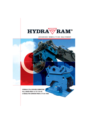 Tömörítők kotrógépekhez Hydra Ram HC-250/2