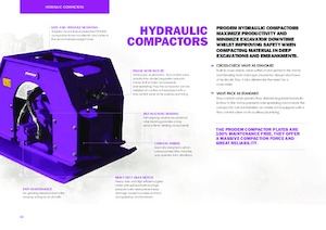 Tömörítők kotrógépekhez Prodem PHC100