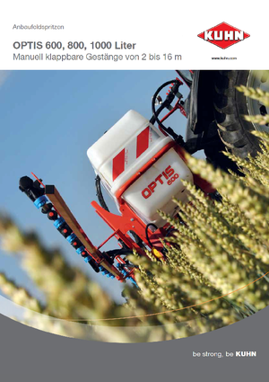 Felszerelhető szántóföldi permetezők Kuhn Optis 1000