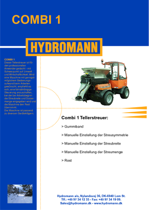 Felszerelhető szóróberendezések Hydromann Combi 1