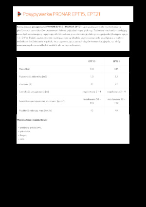 Felszerelhető szóróberendezések Pronar EPT 21