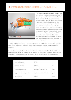 Felszerelhető szóróberendezések Pronar SPT 70 