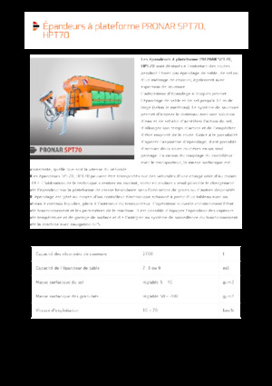 Felszerelhető szóróberendezések Pronar SPT 70 