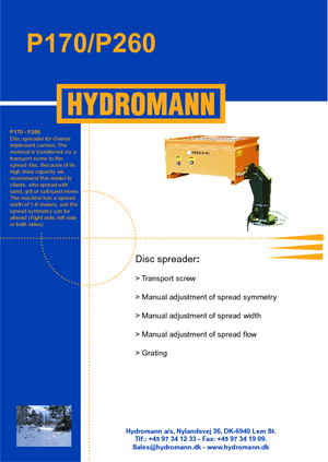 Felszerelhető szóróberendezések Hydromann P 260