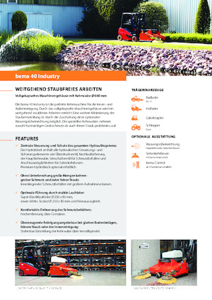 Felszerelhető seprők Bema 40 Industry 1250