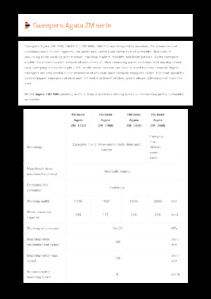 Felszerelhető seprők Pronar Agata ZM 2000