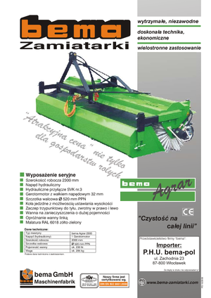 Felszerelhető seprők Bema Agrar 2300