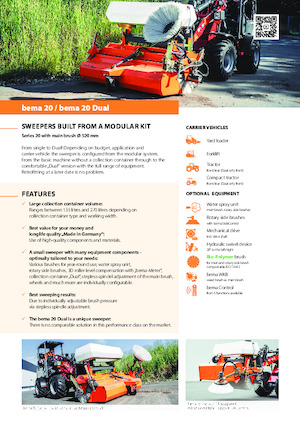 Felszerelhető seprők Bema bema 20 Dual