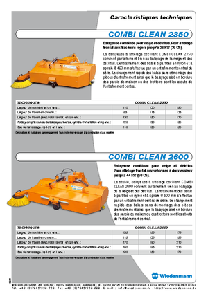 Felszerelhető seprők Wiedenmann CombiClean 2600