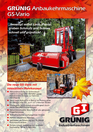 Felszerelhető seprők Grünig GS-Vario 2000 Jumbo