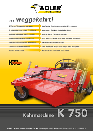 Felszerelhető seprők Adler K 750-270