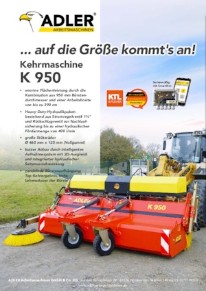 Felszerelhető seprők Adler K 950-360