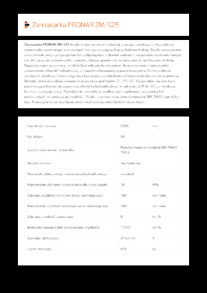 Felszerelhető seprők Pronar ZM-S 25