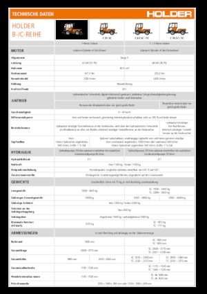 Kommuniális traktorok - elülső felfüggesztéssel Holder C 65 SC